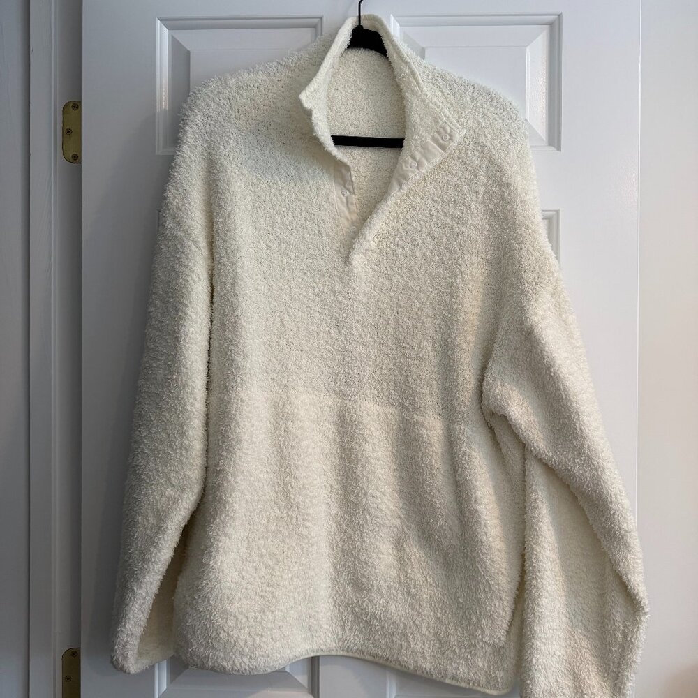 Skims Cozy Knit Sherpa Half Zip Cream 2X/3X
